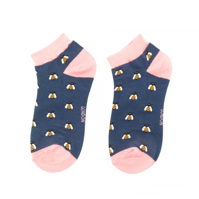 Bamboo Trainer Socks For Women - Honey Bees