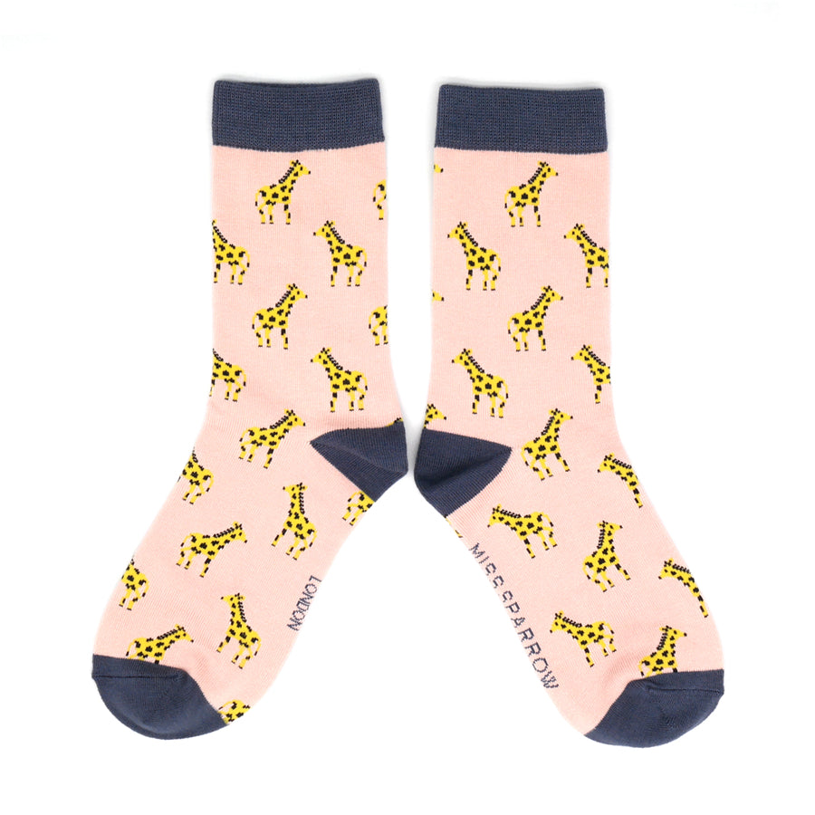 Bamboo Socks for Women - Giraffes