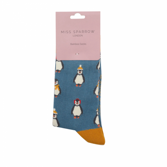 Christmas Bamboo Socks For Women - Penguins