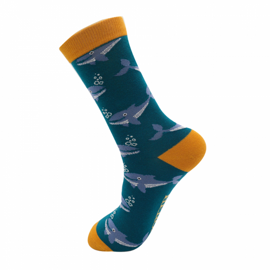 Bamboo Socks For Men - Whales