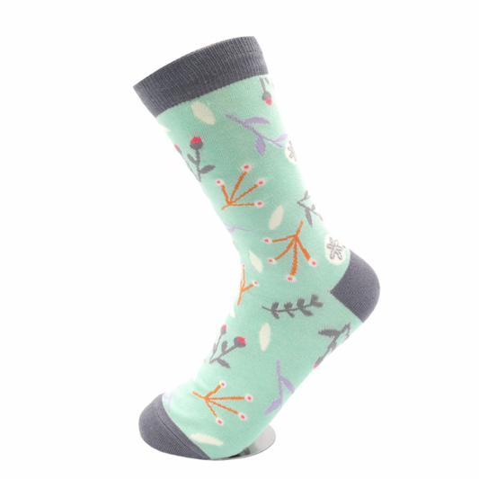 Bamboo Socks For Women - Dandelion Floral