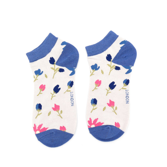 Bamboo Trainer Socks For Women - Floral