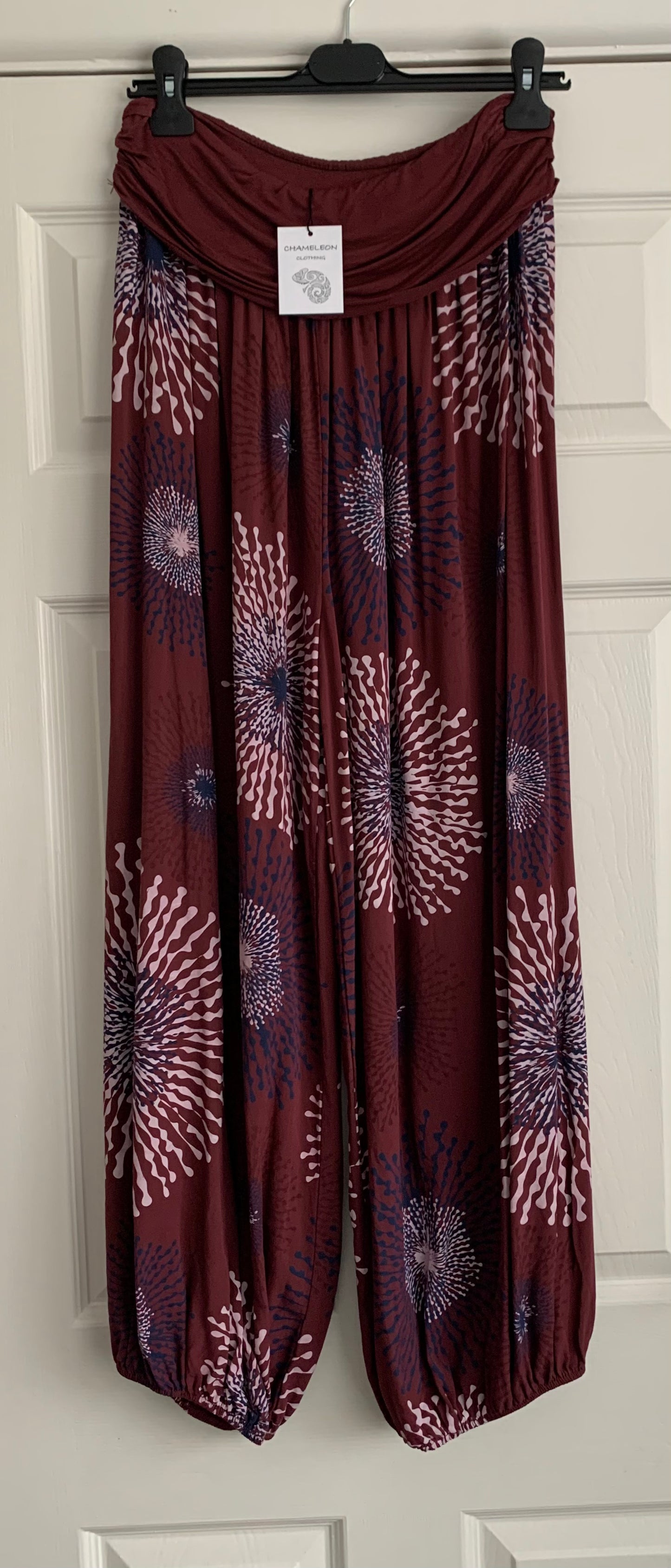 Firework Print Harem Trousers