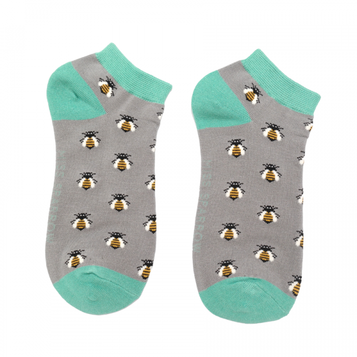 Bamboo Trainer Socks For Women - Honey Bees