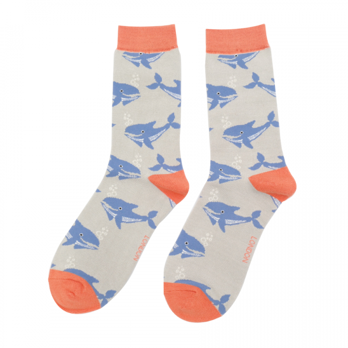 Bamboo Socks For Women - Whales