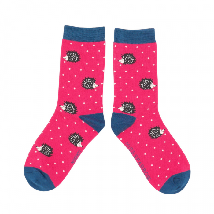 Bamboo Socks For Women - Sleepy Hedgehogs