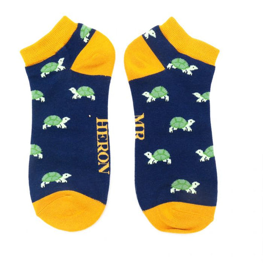 Bamboo Trainer Socks For Men - Turtles