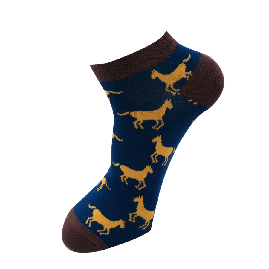 Bamboo Trainer Socks For Men - Horses