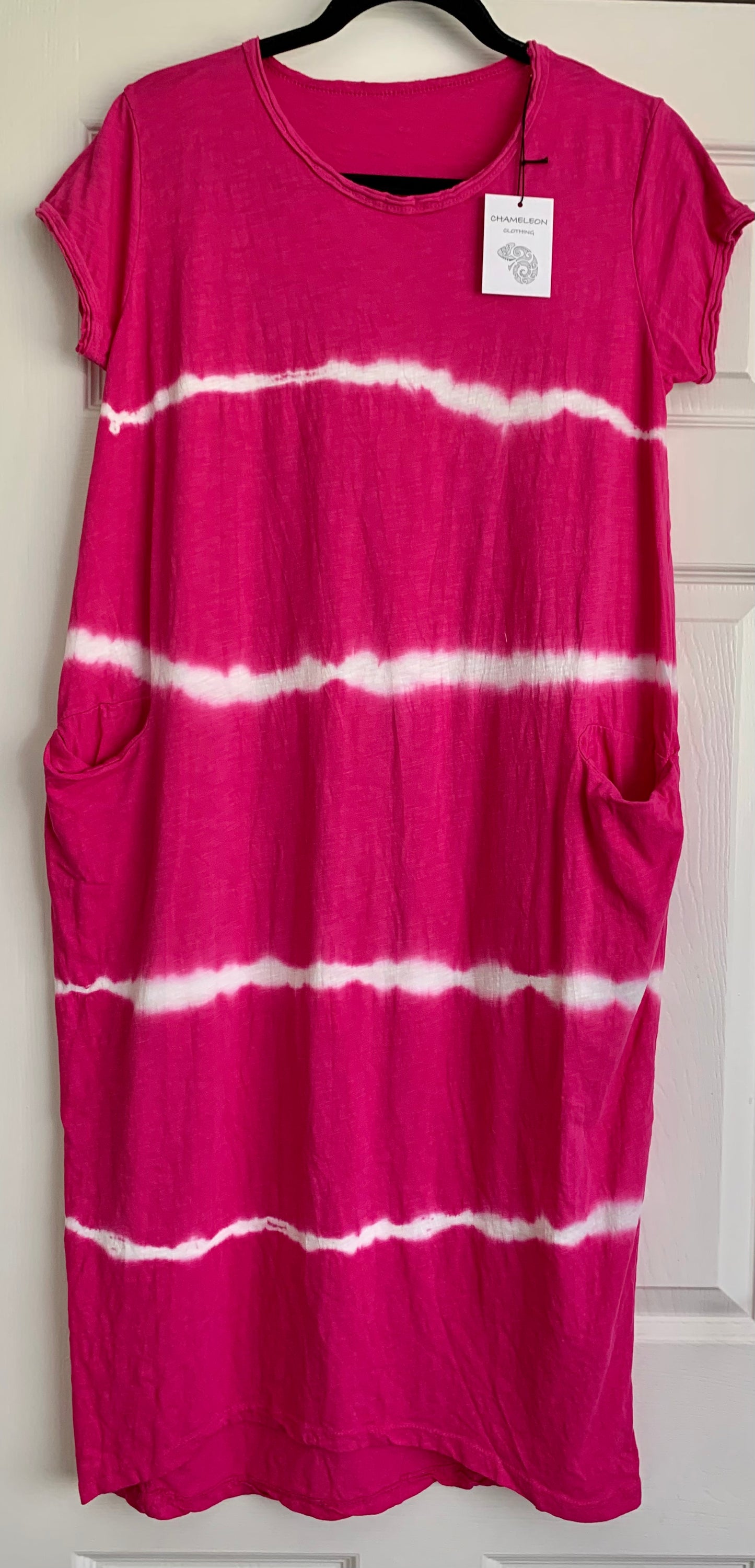 Tie Dye Cotton Jersey Dress