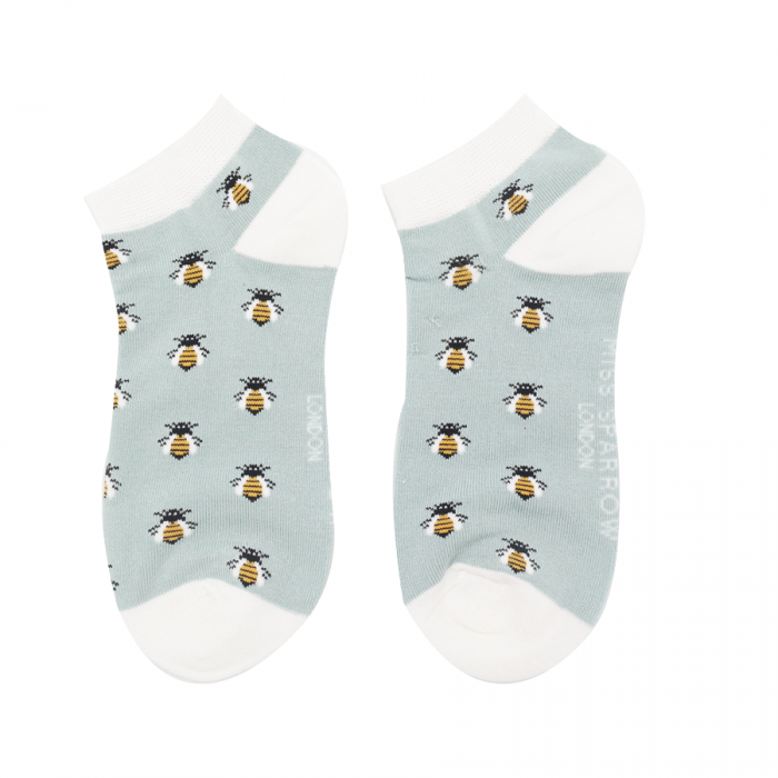 Bamboo Trainer Socks For Women - Honey Bees