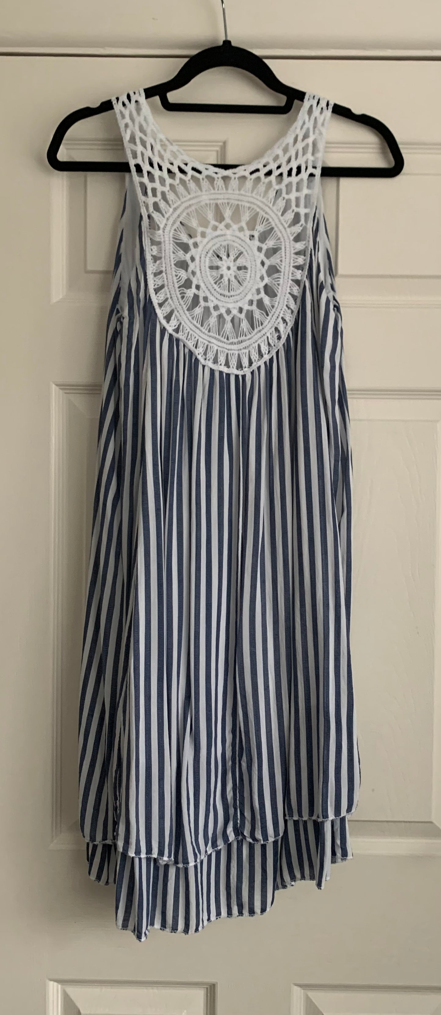 Sleeveless Cotton Striped Dress