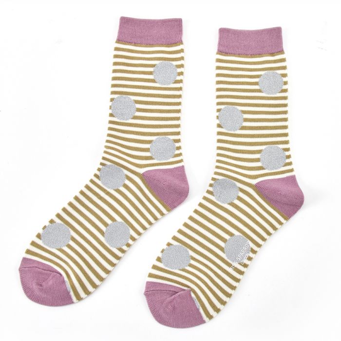 Bamboo Socks For Women - Sparkle Spots & Stripes