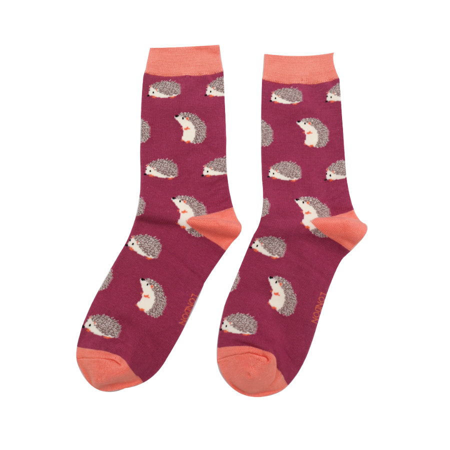 Bamboo Socks For Women - Cute Hedgehogs