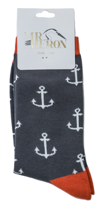 Bamboo Socks For Men - Anchors