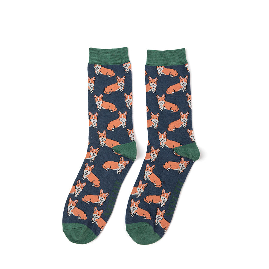 Bamboo Socks For Men - Corgis