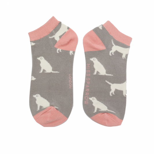 Bamboo Trainer Socks For Women - Labradors