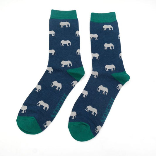 Bamboo Socks For Men - Elephants