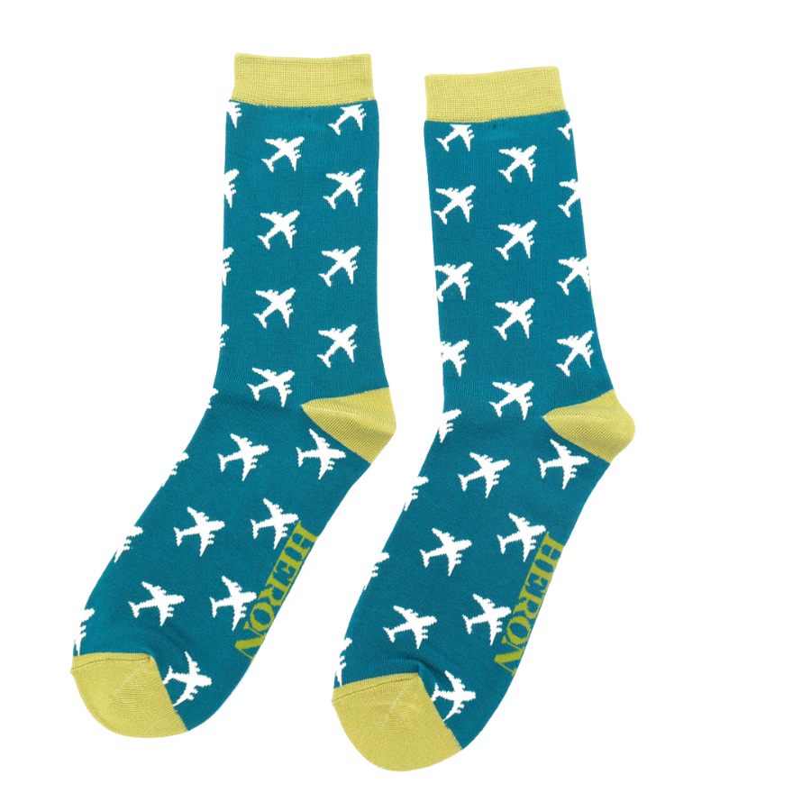 Bamboo Socks For Men - Aeroplanes