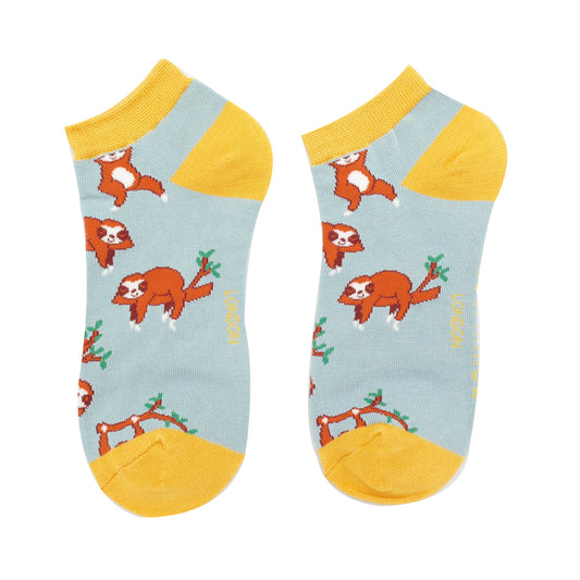 Bamboo Trainer Socks For Women - Sloths