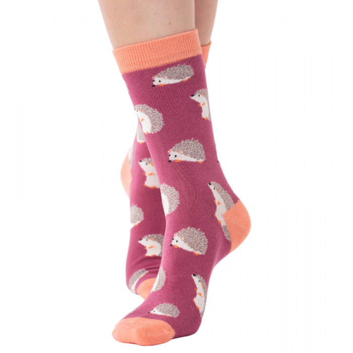 Bamboo Socks For Women - Cute Hedgehogs