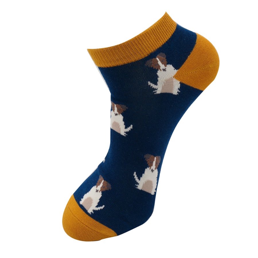 Bamboo Trainer Socks For Men - Jack Russells