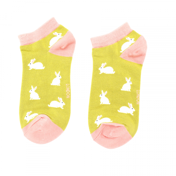 Bamboo Trainer Socks For Women - Rabbits