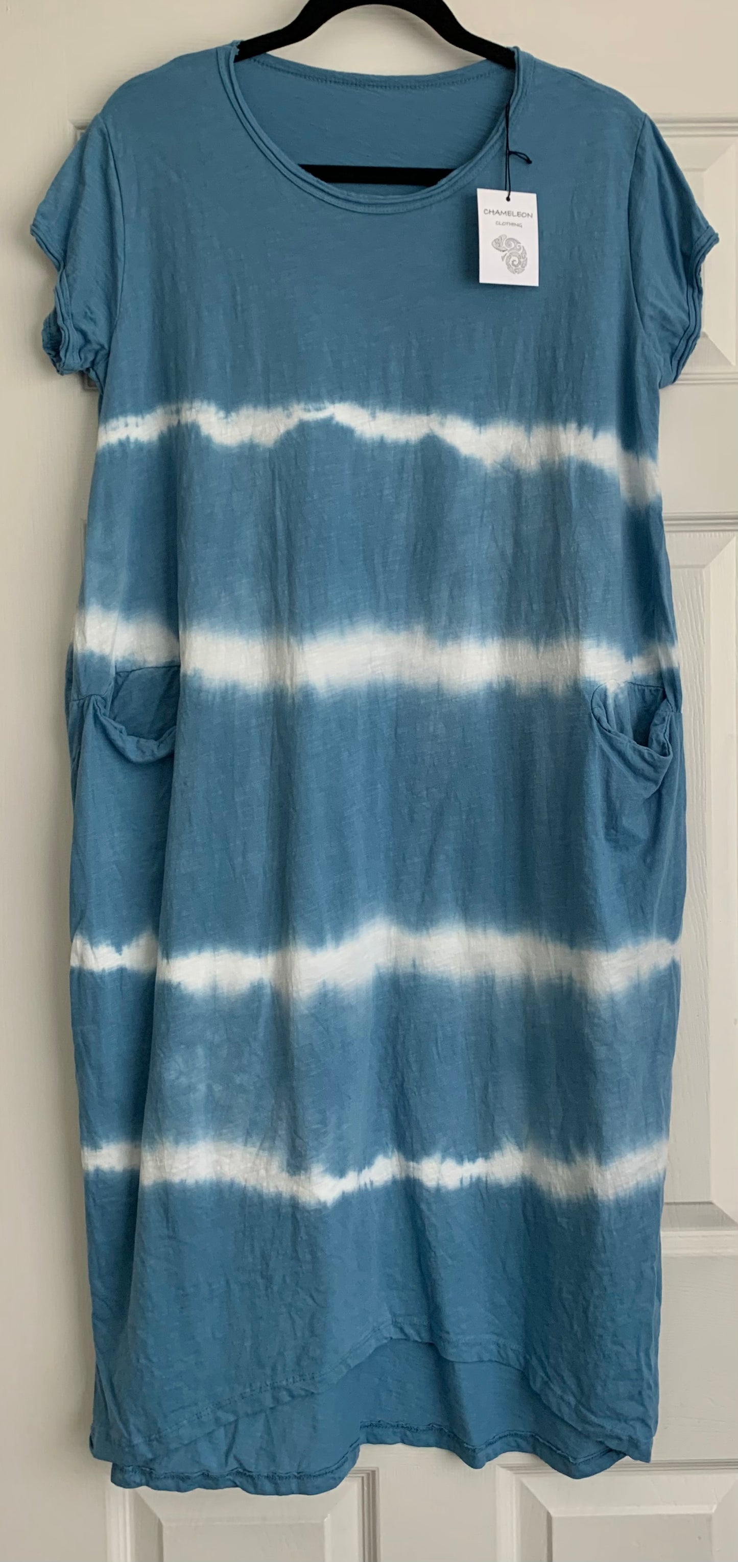 Tie Dye Cotton Jersey Dress