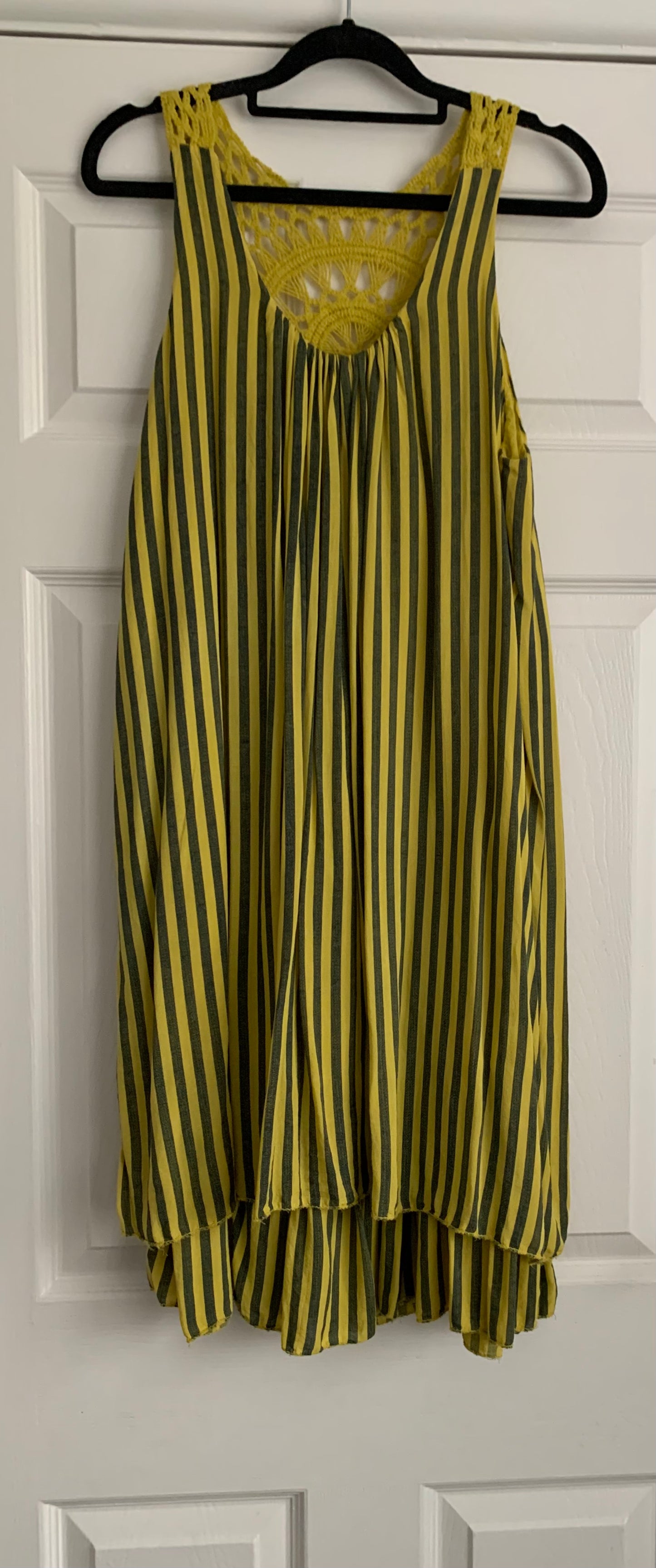 Sleeveless Cotton Striped Dress