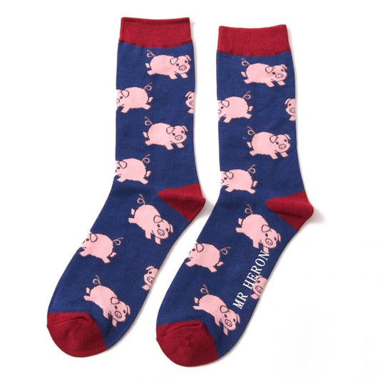 Bamboo Socks For Men - Pigs