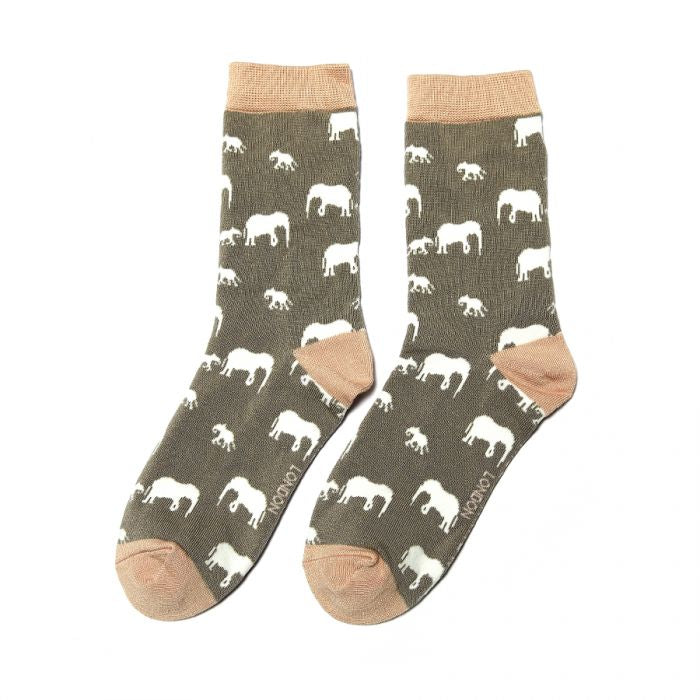 Bamboo Socks For Women - Elephants