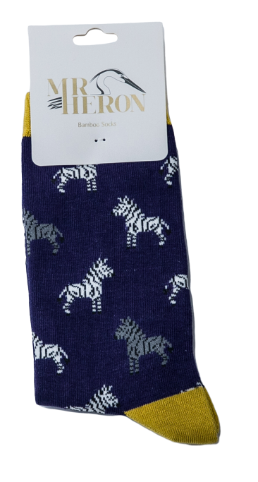 Bamboo socks For Men - Zebras