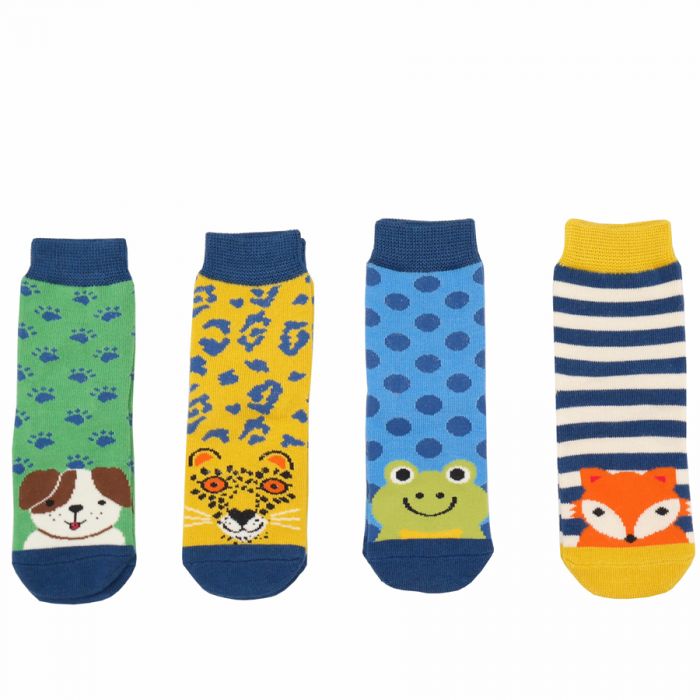 Bamboo Socks Animal Gift Box - Boys 4-6 Years