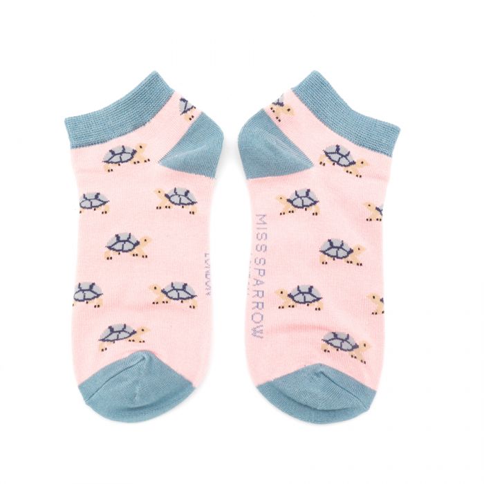 Bamboo Trainer Socks For Women - Turtles