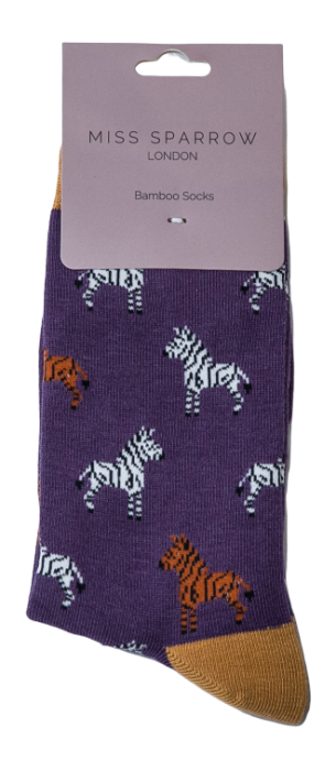 Bamboo Socks For Women - Zebras