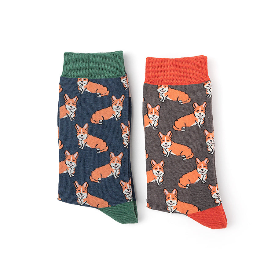 Bamboo Socks For Men - Corgis