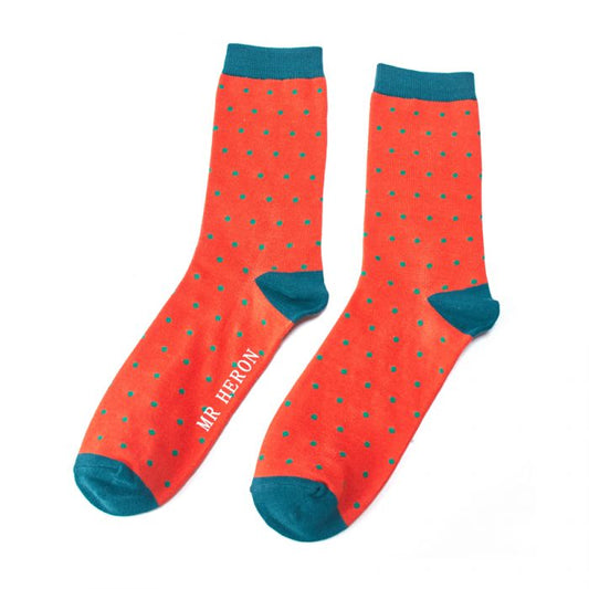 Bamboo Socks For Men - Polka Dots