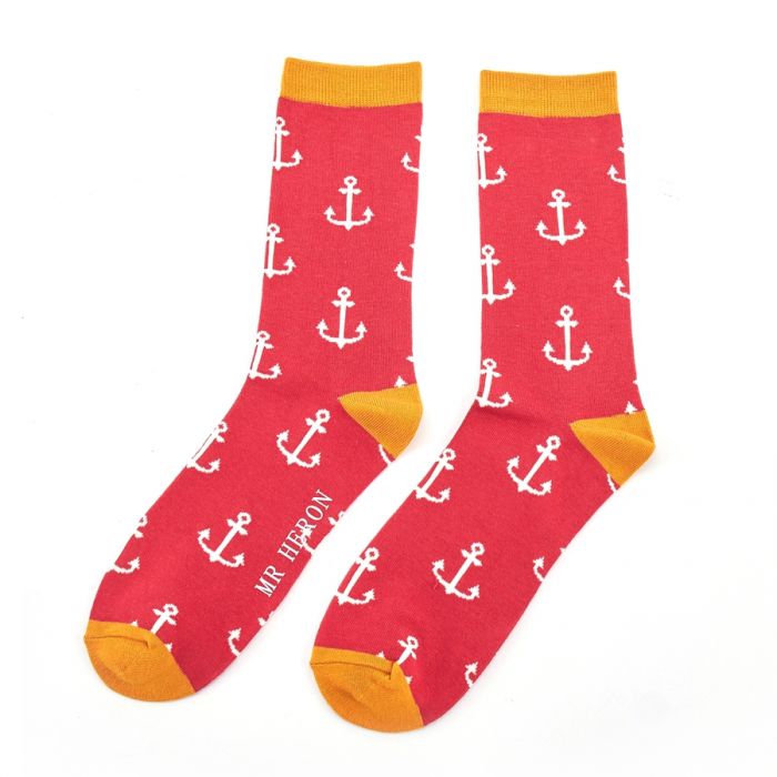 Bamboo Socks For Men - Anchors