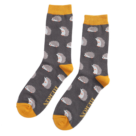 Bamboo Socks For Men - Cute Hedgehogs