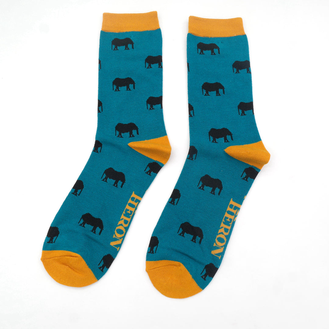 Bamboo Socks For Men - Elephants