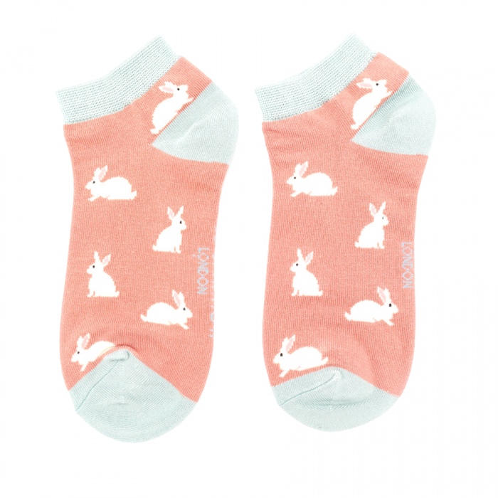 Bamboo Trainer Socks For Women - Rabbits