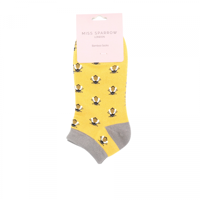 Bamboo Trainer Socks For Women - Honey Bees