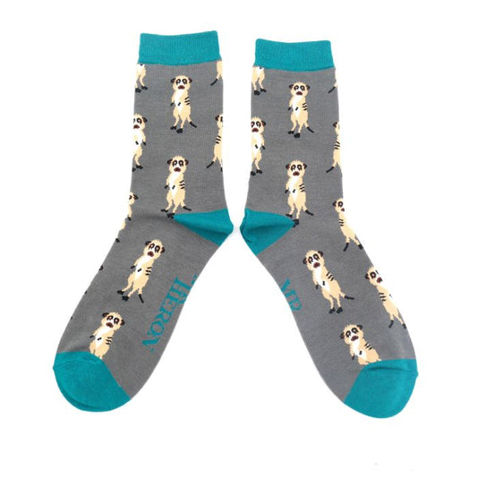 Bamboo Socks For Men - Meerkats