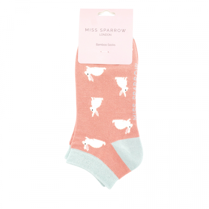 Bamboo Trainer Socks For Women - Rabbits