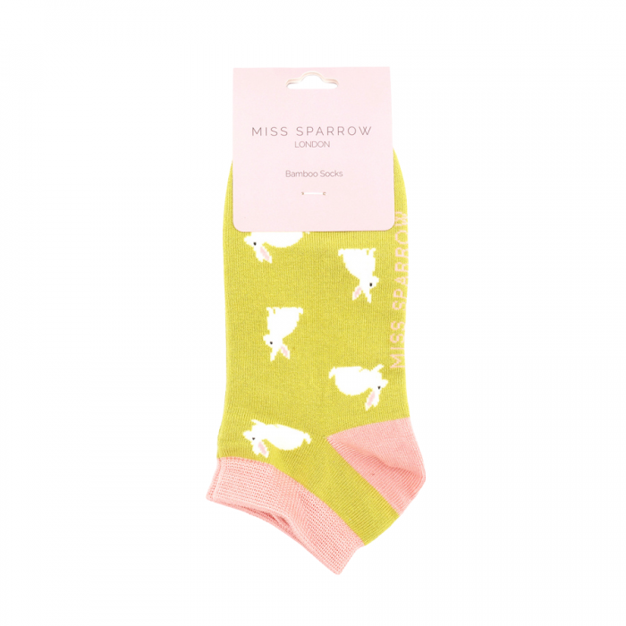 Bamboo Trainer Socks For Women - Rabbits