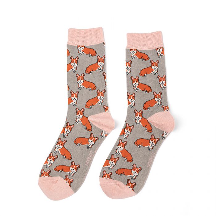 Bamboo Socks For Women - Corgis