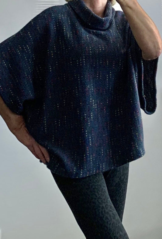 Cowl Neck Poncho Tunic