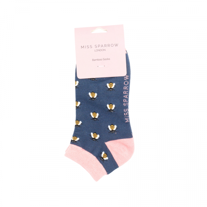 Bamboo Trainer Socks For Women - Honey Bees