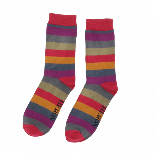 Bamboo Socks For Men - Thick Stripes